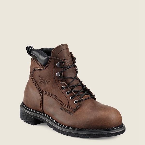 Safety Støvler Herre - Red Wing Supersole® - 6-Inch Waterproof Toe Metguard - Brune/Sort - FGHDJI-75